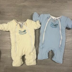 Magic Merlin Baby Sleepsuit| Two in Cream and Blue